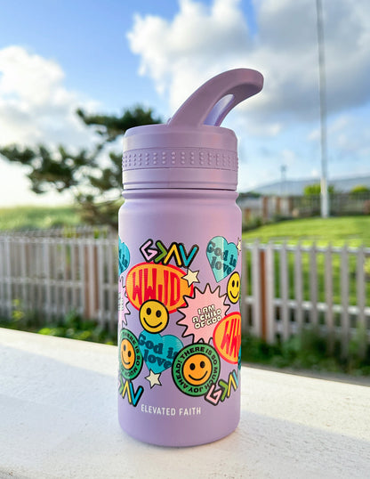 Elevated Faith Sticker Collage Kids Water Bottle