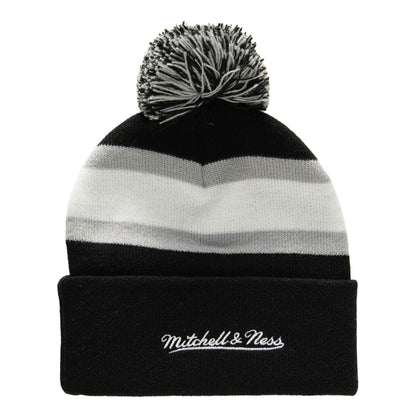 Mitchell & Ness Men's NHL Stripe Pom Knit Kings Knit Hat