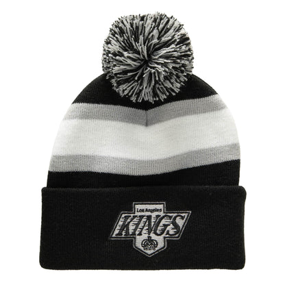 Mitchell & Ness Men's NHL Stripe Pom Knit Kings Knit Hat
