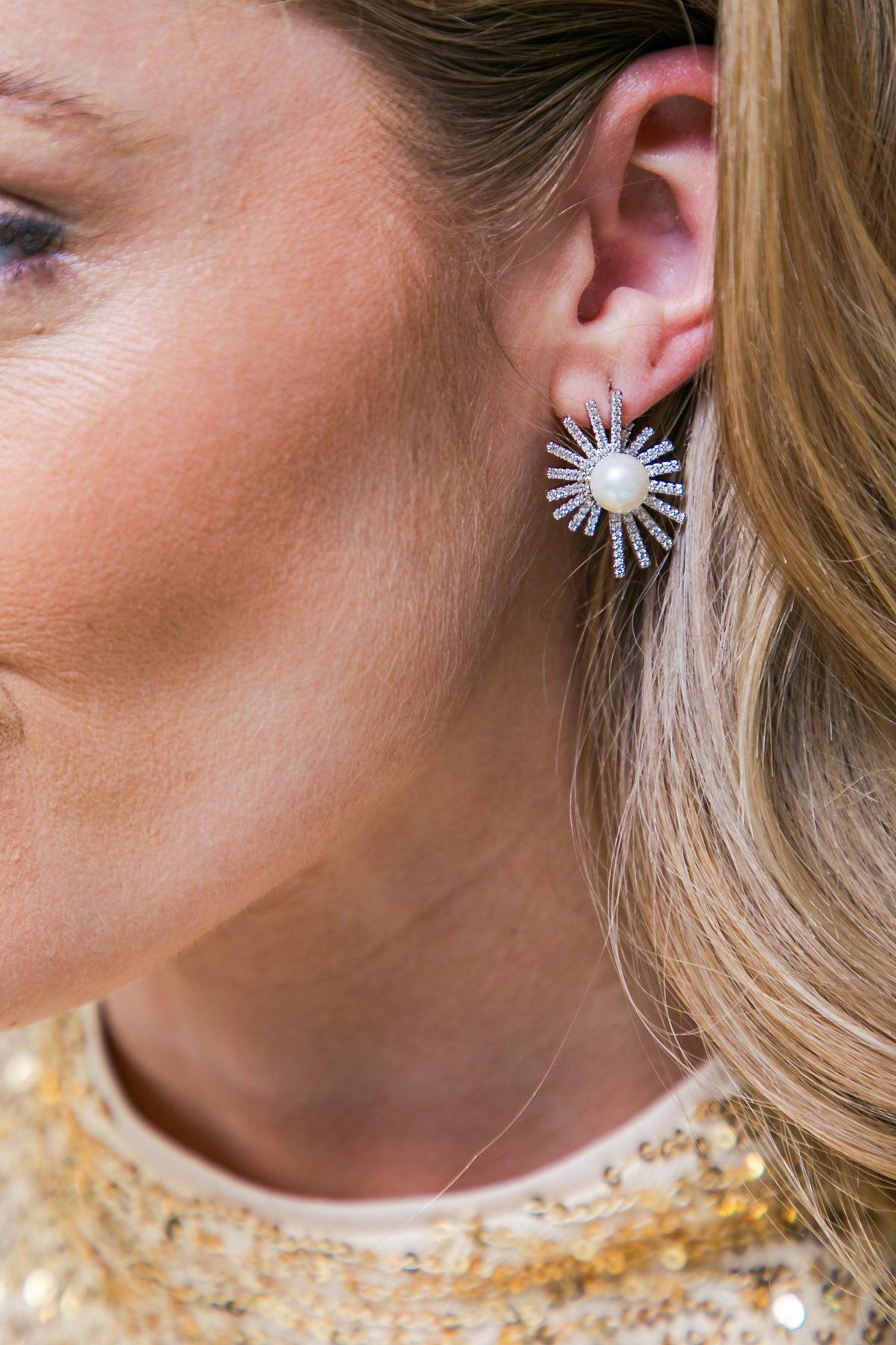 Couture Pearl Flower Earrings