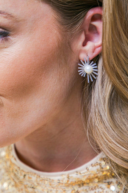 Couture Pearl Flower Earrings