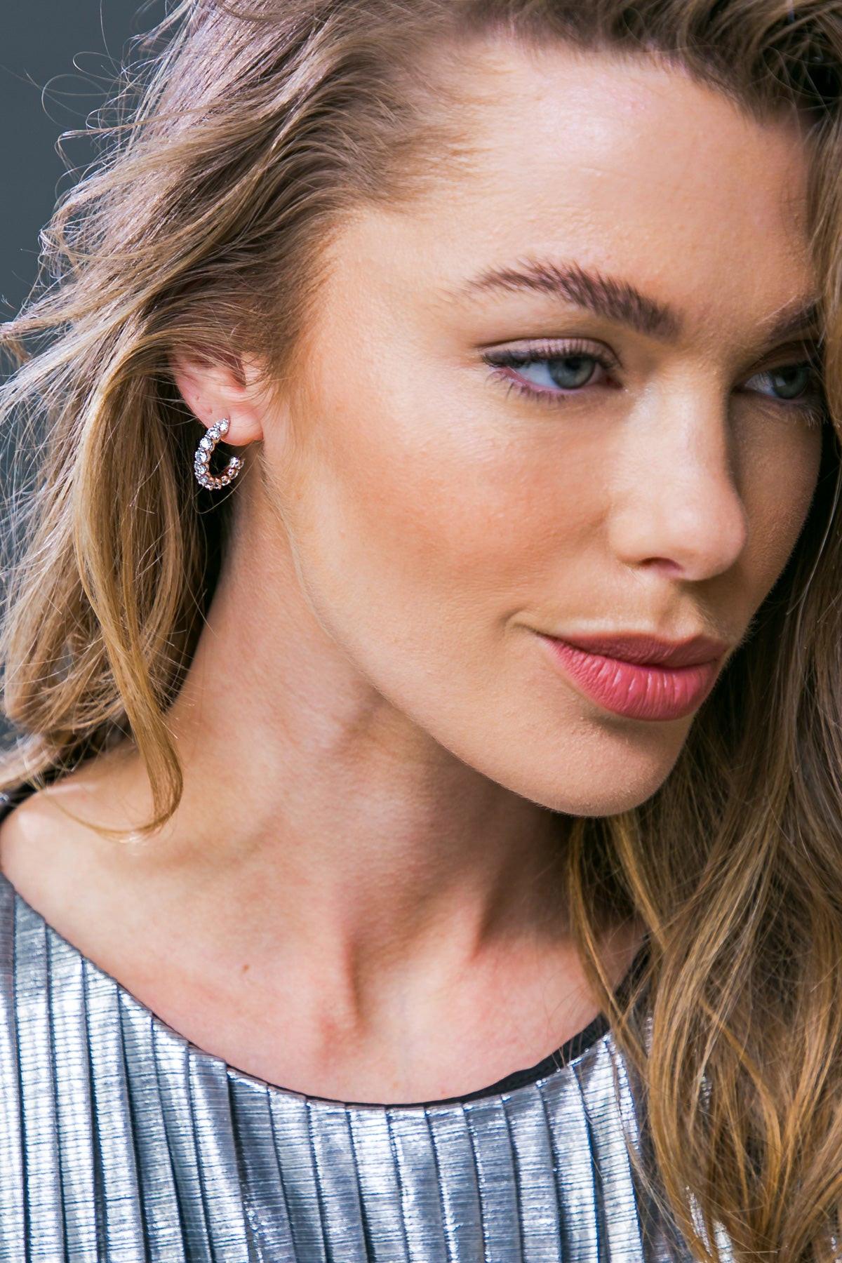 Ruby Hoop Earrings