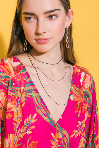 3 Chain Layerd Charm Necklace