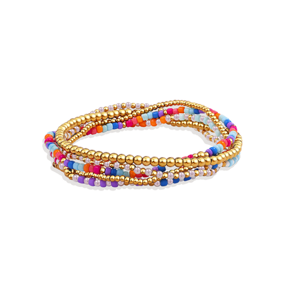 Mint & Lily Summer Beaded Bracelet Stacking Set