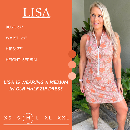 Constantly Varied Gear Half Zip Dress - Sunkissed