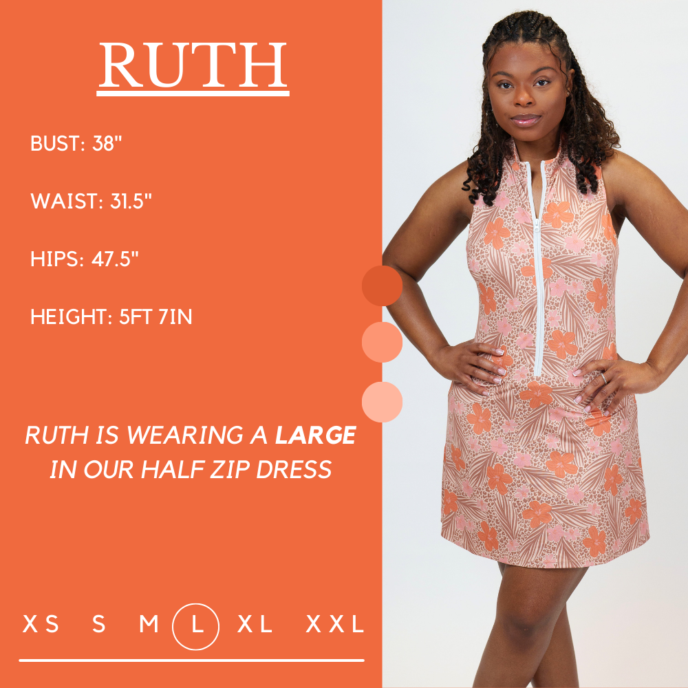 Constantly Varied Gear Half Zip Dress - Sunkissed