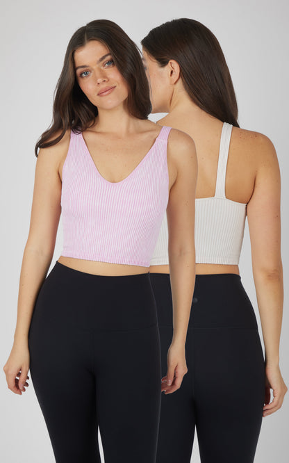 2 PK Stone Wash V-Neck Tank - Our Stone Story