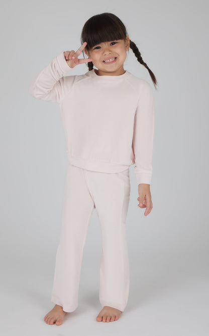 4-6X 2 PC Ribbed Velour Top and Flare Leg Pant