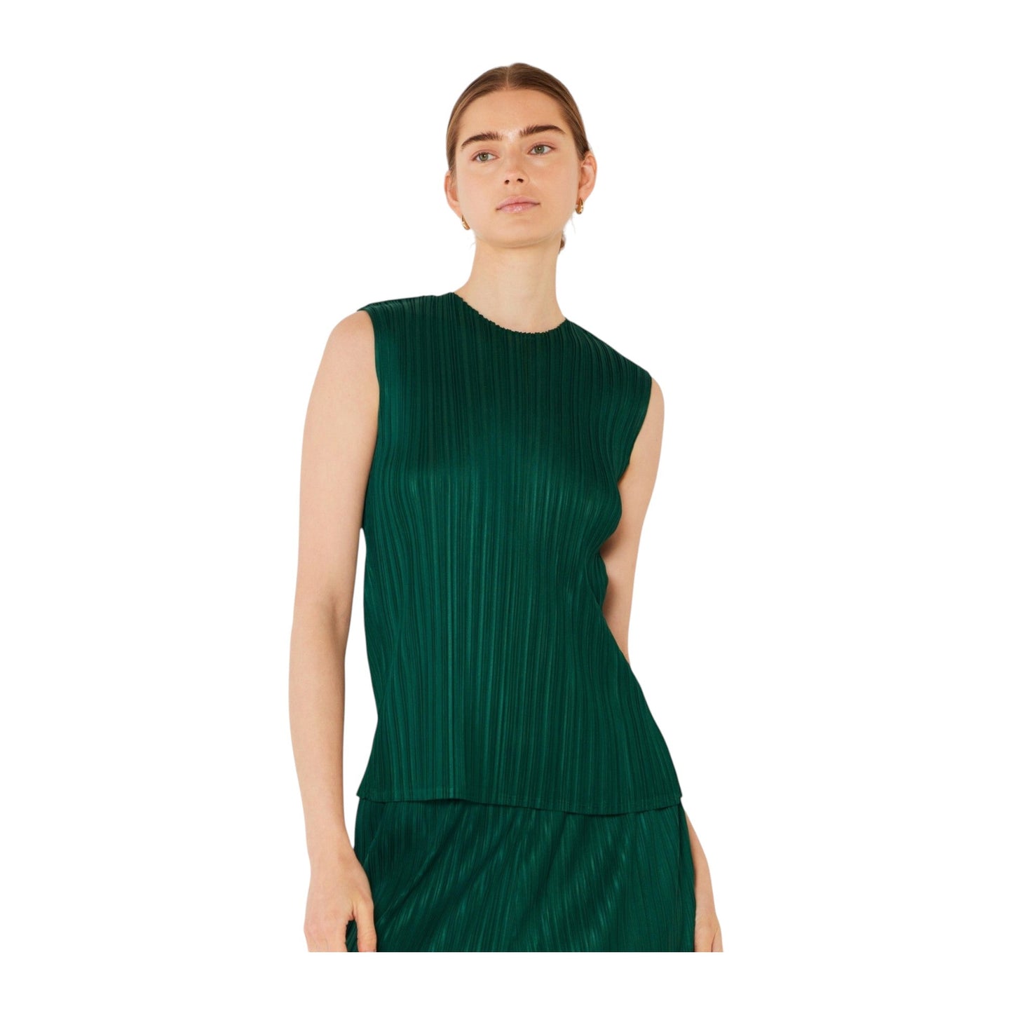 Marina West T01SL Pleated Sleeveless Tank Top