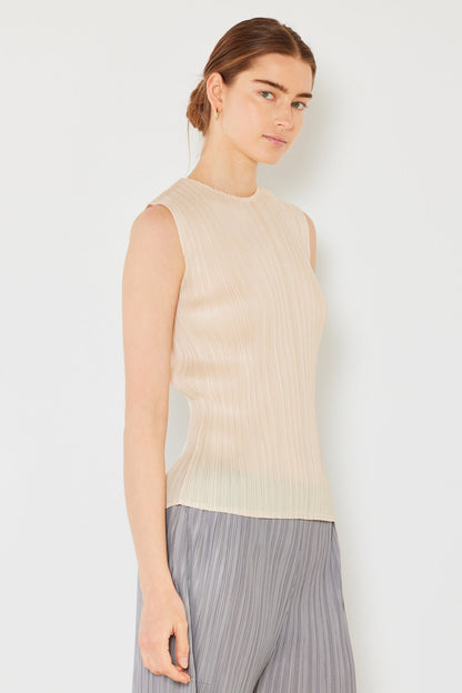Marina West T01SL Pleated Sleeveless Tank Top