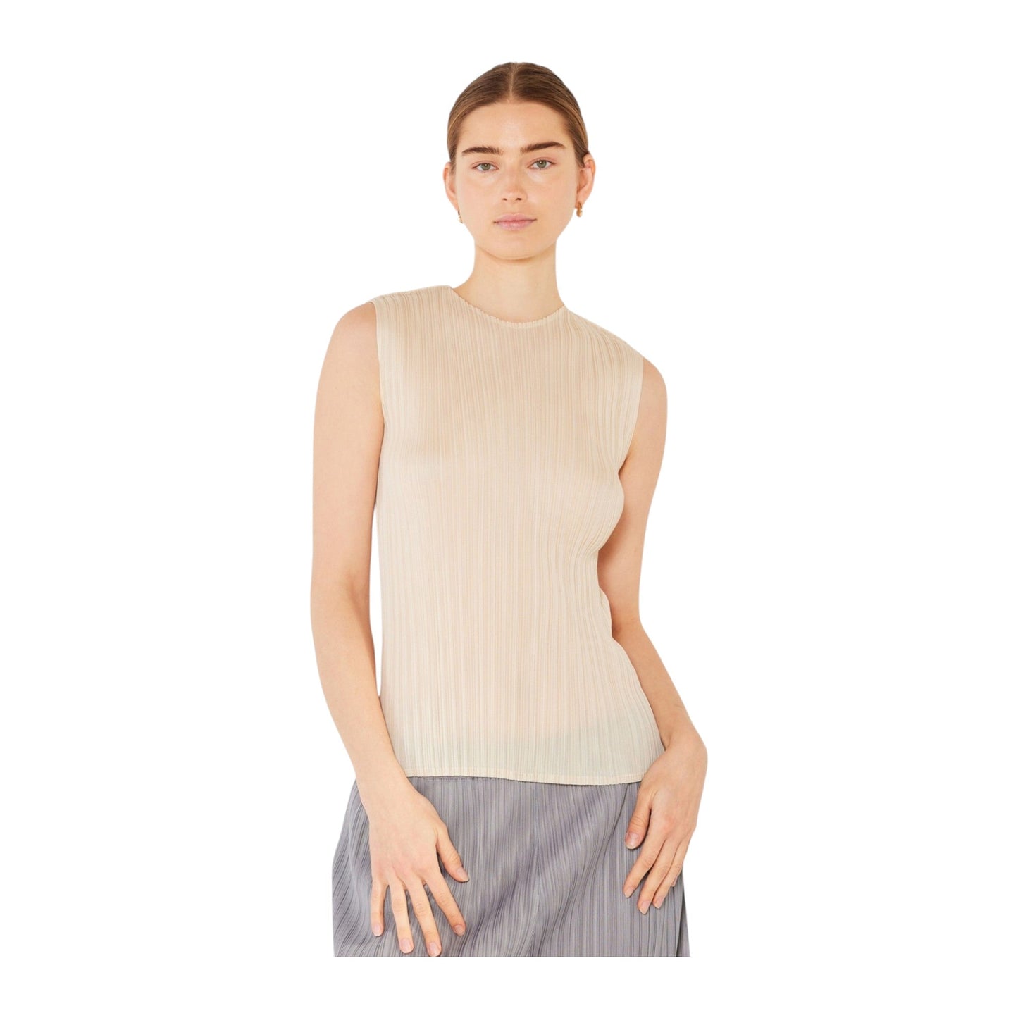 Marina West T01SL Pleated Sleeveless Tank Top