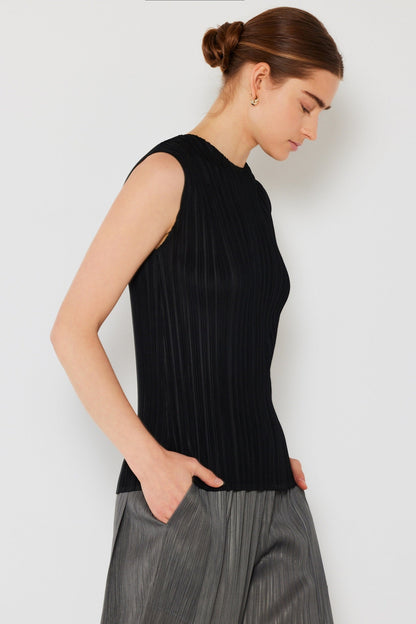Marina West T01SL Pleated Sleeveless Tank Top