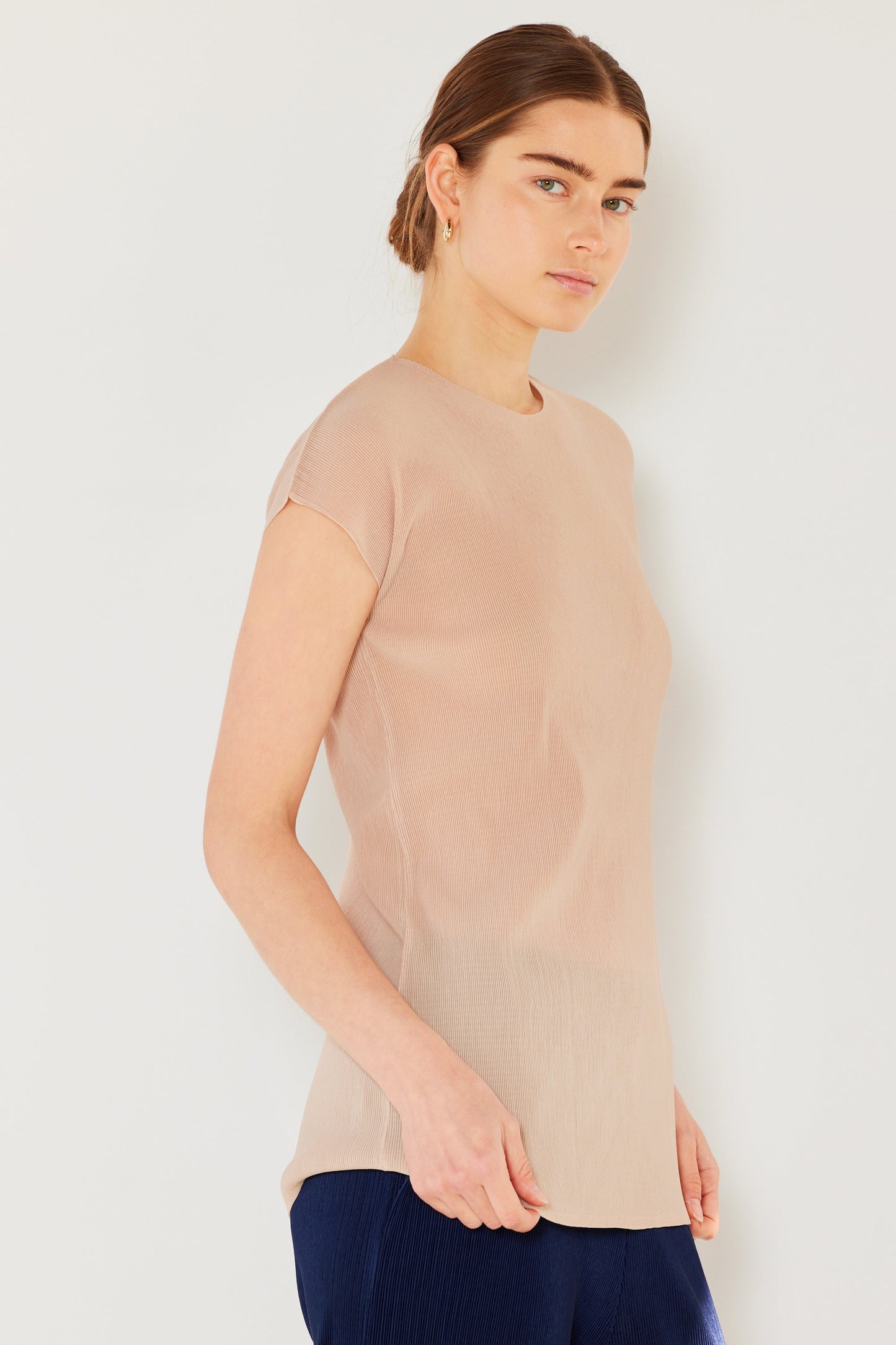Marina West Pleated Cap Sleeve Top- Style#T03CS