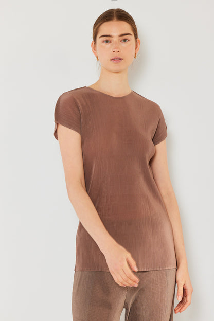 Marina West Pleated Cap Sleeve Top- Style#T03CS