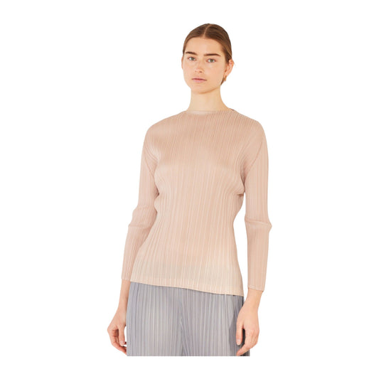 Marina West T04LS Pleated Long Sleeve Boatneck Top