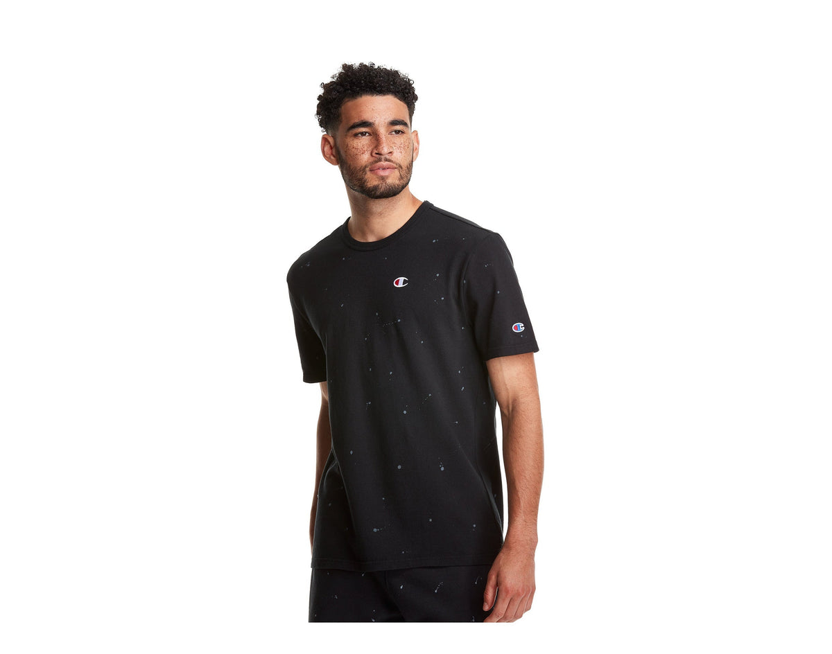 Champion C Life Heritage Paint Splatter Men's T-Shirt — Black