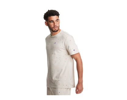 Champion C Life Heritage Paint Splatter Men's T-Shirt — Pebblestone