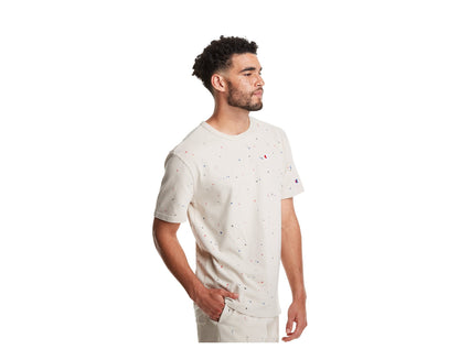 Champion C Life Heritage Paint Splatter Men's T-Shirt — Pebblestone