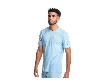 Champion C Life Heritage Paint Splatter Men's T-Shirt — Blue