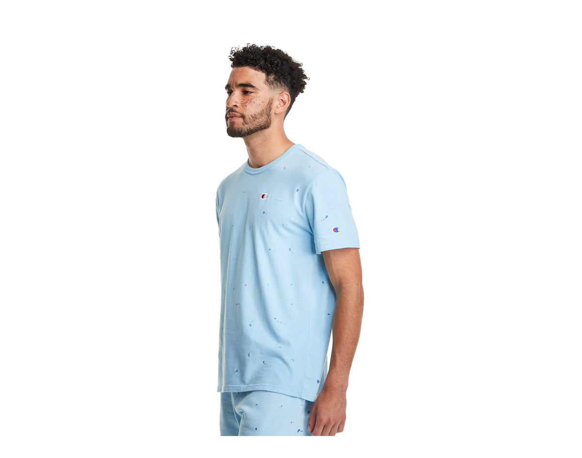 Champion C Life Heritage Paint Splatter Men's T-Shirt — Blue
