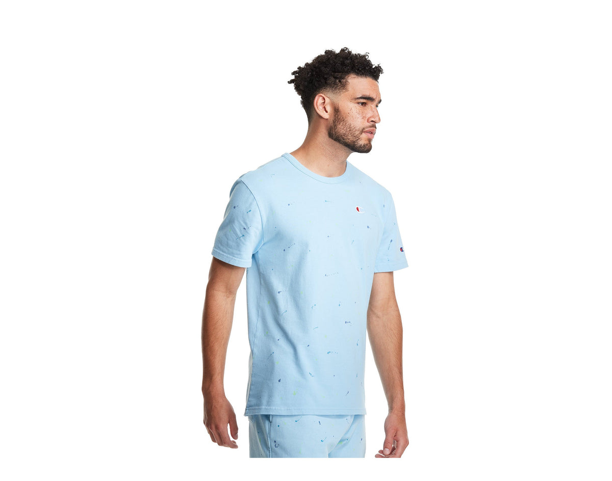 Champion C Life Heritage Paint Splatter Men's T-Shirt — Blue