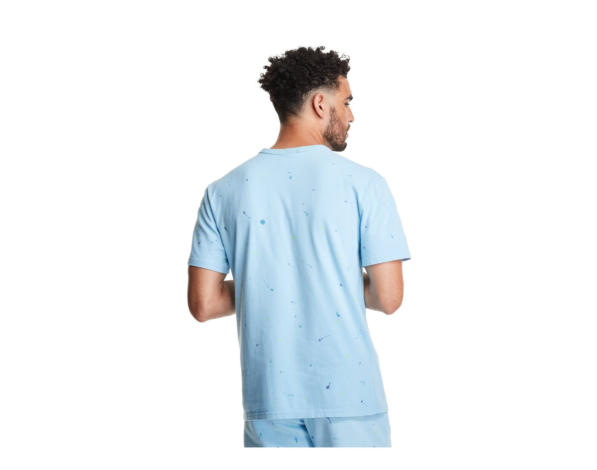 Champion C Life Heritage Paint Splatter Men's T-Shirt — Blue