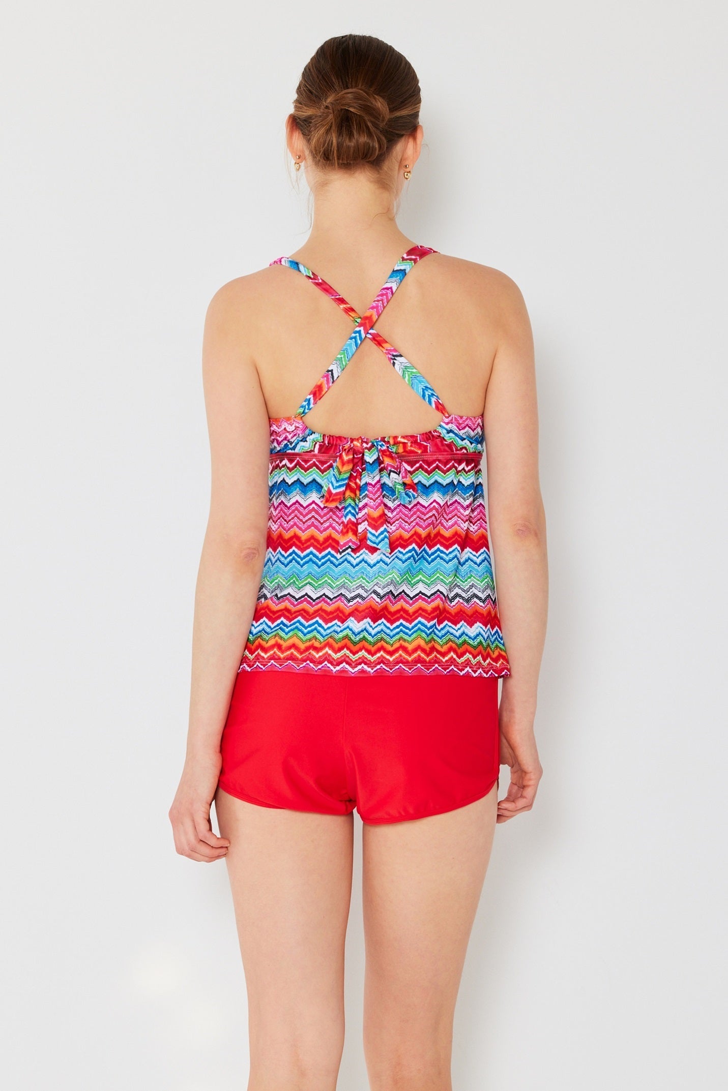 Marina West T7033 Tankini Set (Zigzag Red)
