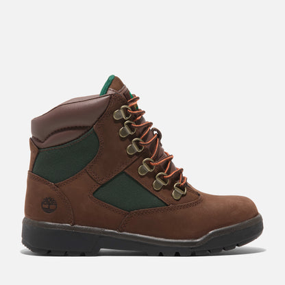 Timberland Youth Preschool 6 Inch Field Boot 'Medium Brown Olive' Boots