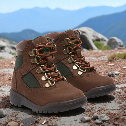 Timberland Toddlers 6 Inch Field Boot 'Medium Brown Olive' Boots