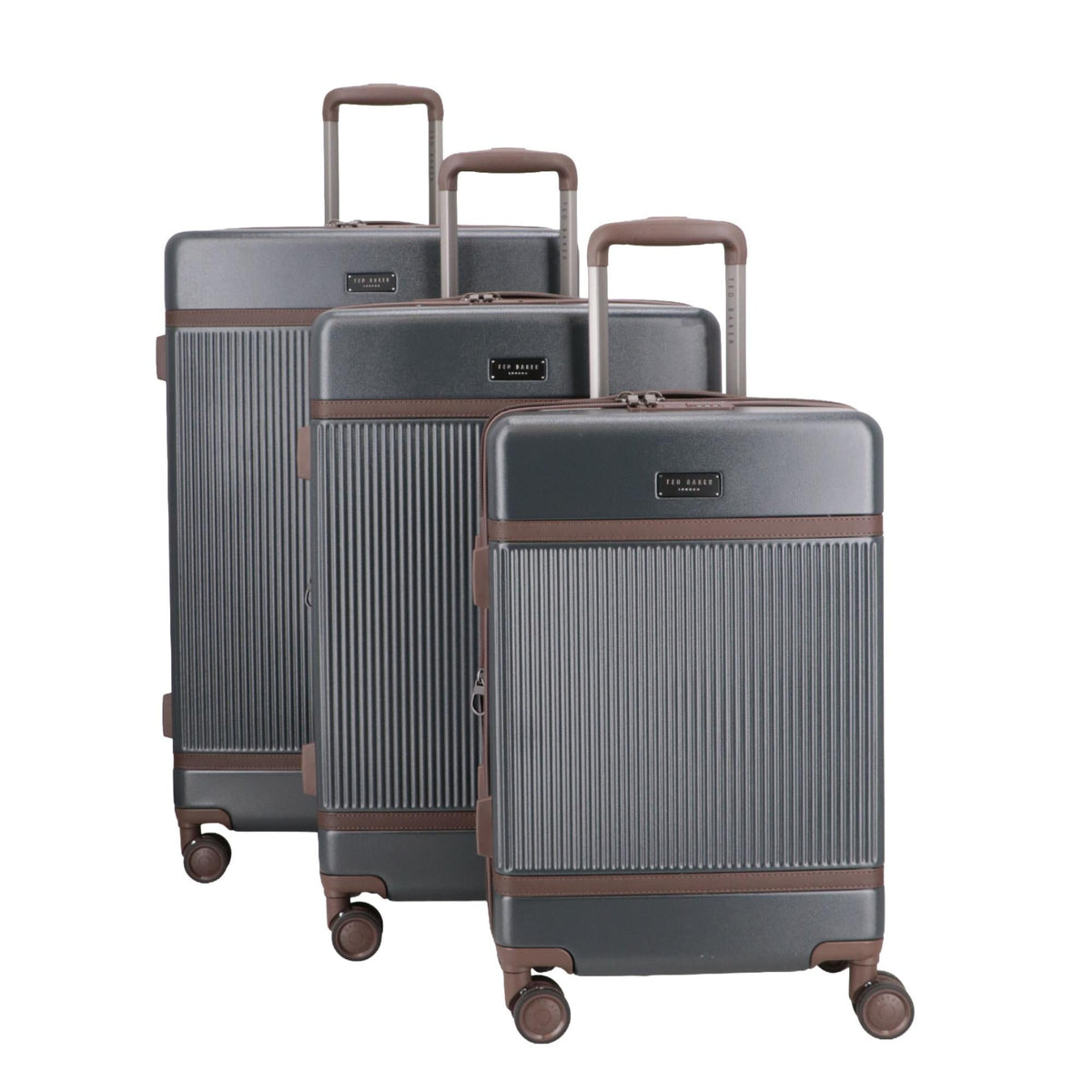 Ted Baker Luxury 3-Piece Hardshell Luggage Set – Expandable Suitcases with 8 Spinner Wheels & Combination Lock