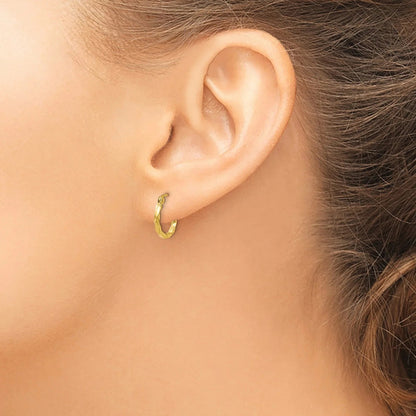Twisted 14k Gold Hoop Earrings