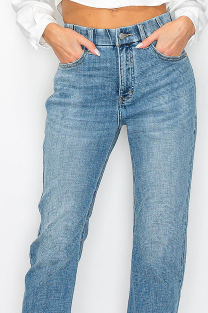Plus Tummy Control High Rise Straight Jeans