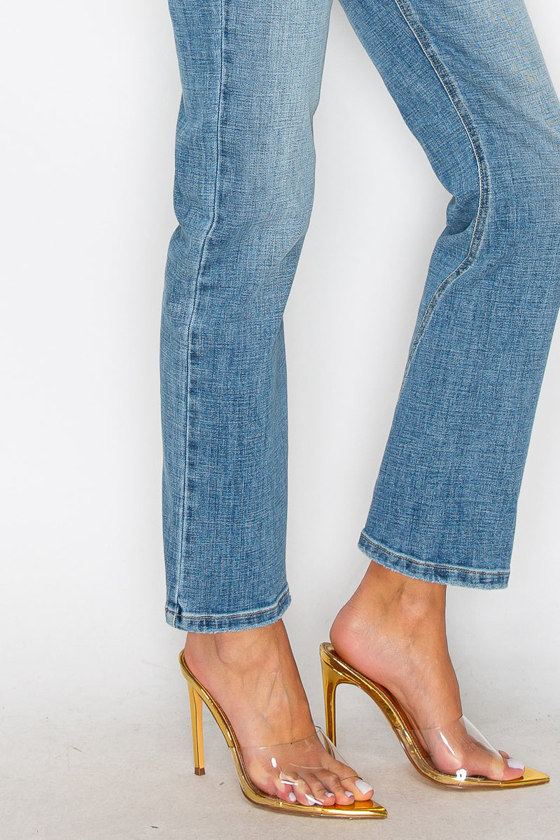 Plus Tummy Control High Rise Straight Jeans