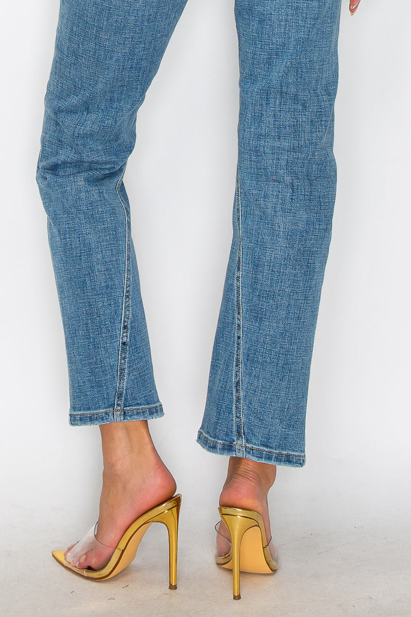 Plus Tummy Control High Rise Straight Jeans