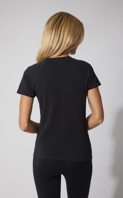 2 PK Vintage Cotton Crew Neck Short Sleeve Top