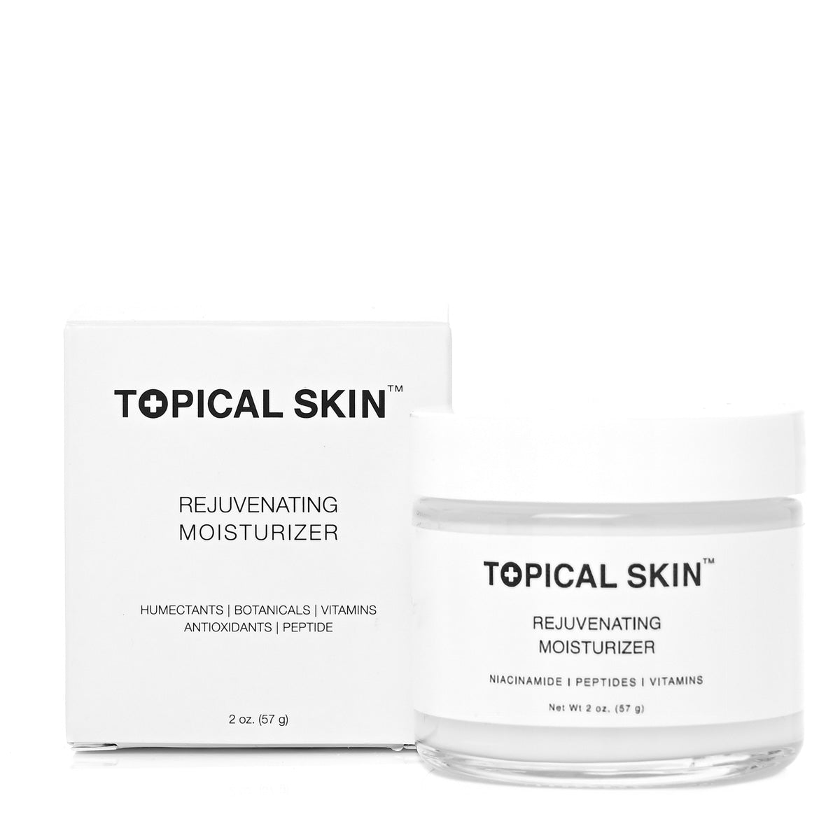 Topical Skin Rejuvenating Moisturizer with Niacinamide, Vitamins and Peptide