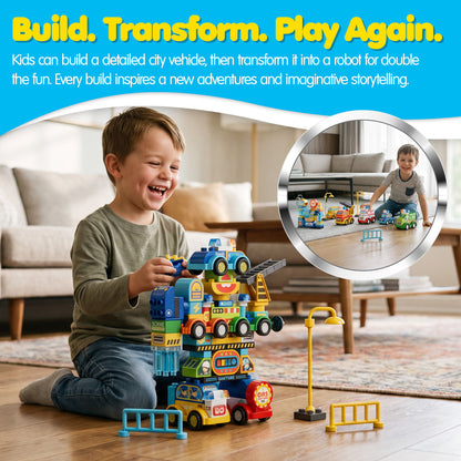 Contixo TF1 2-in-1 Transforming Building Set, 93 Pieces, Ages 3+