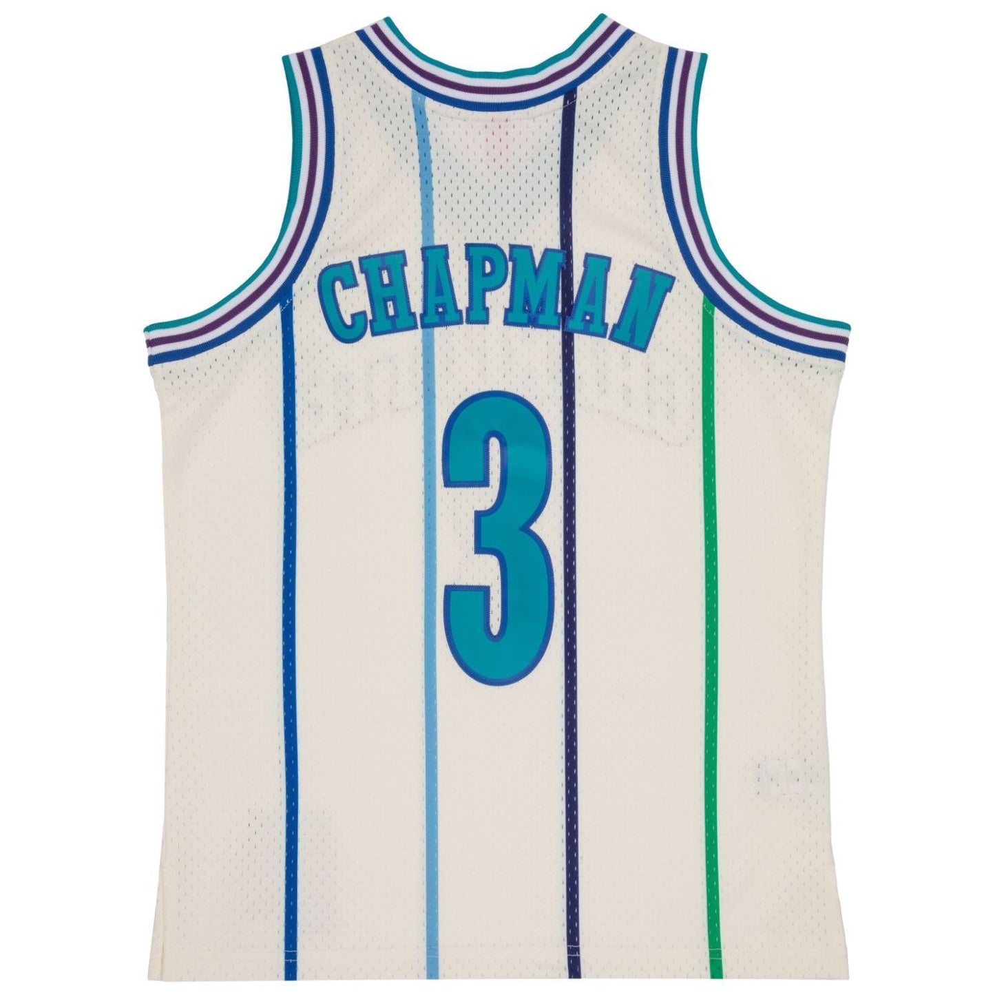 Men's Mitchell & Ness Cream Team Color Swingman Jersey Hornets 1988 Rex Chapman