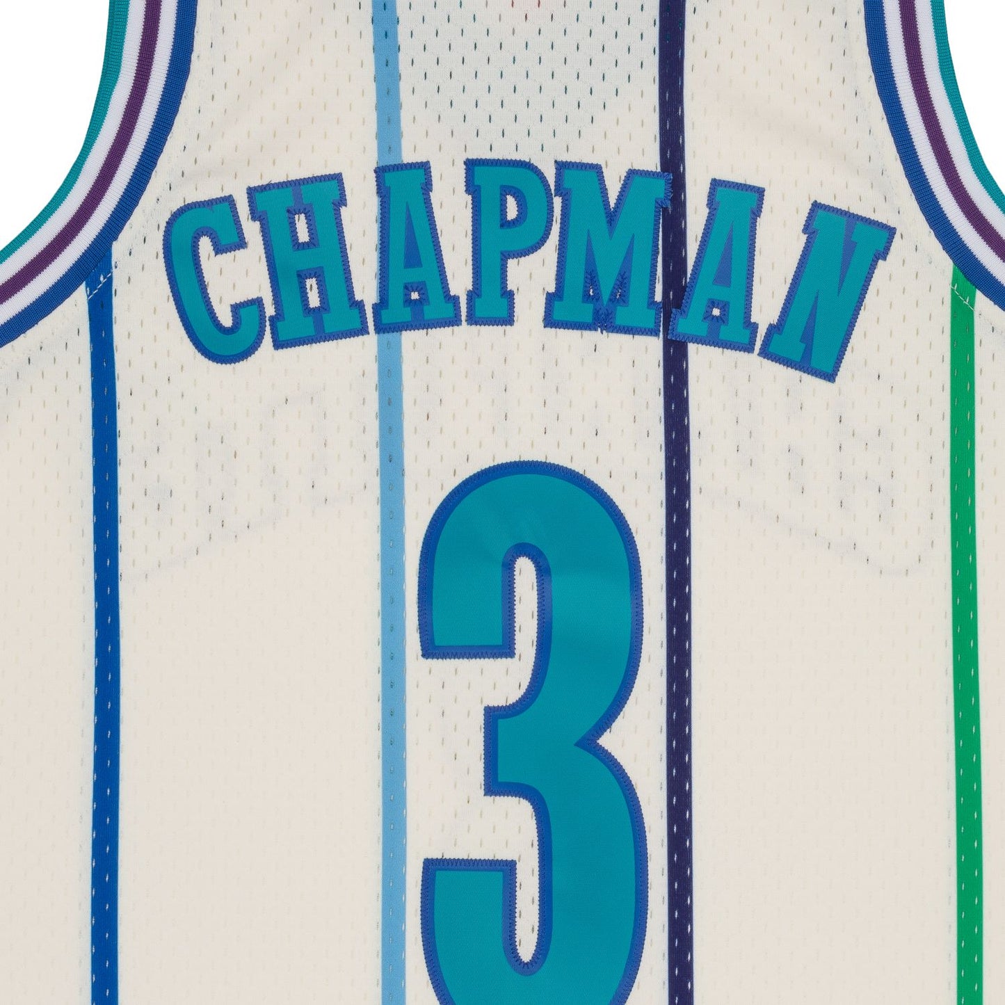 Men's Mitchell & Ness Cream Team Color Swingman Jersey Hornets 1988 Rex Chapman