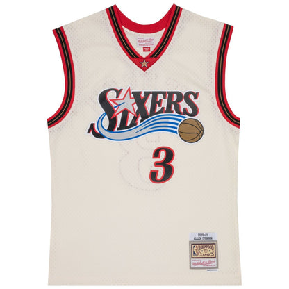Mitchell & Ness Men's Cream Team Color Swingman Jersey 76Ers 2000 Allen Iverson