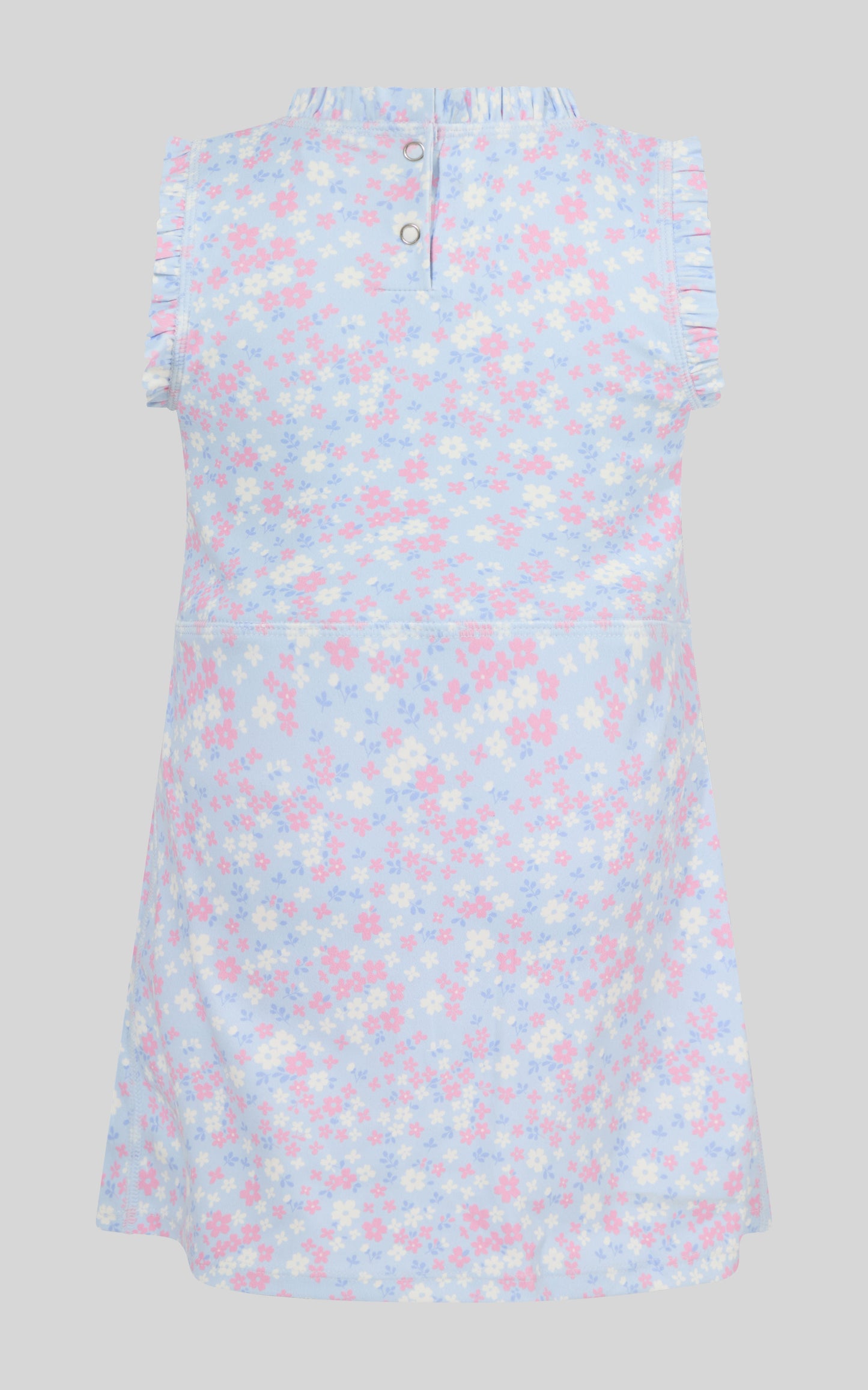Toddler Girls Ruffle Dress & 3" Short & Bow Scrunchie