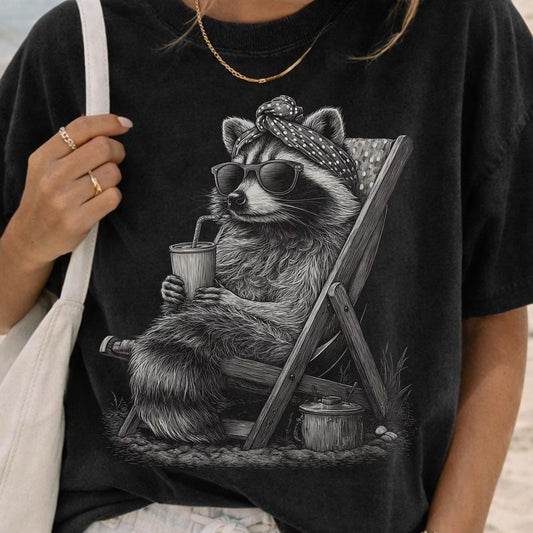 Girly Raccoon Graphic Tee