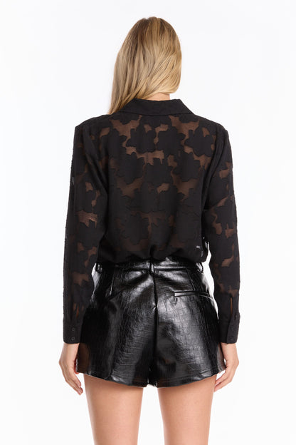 Jaclyn Leather Short - Black