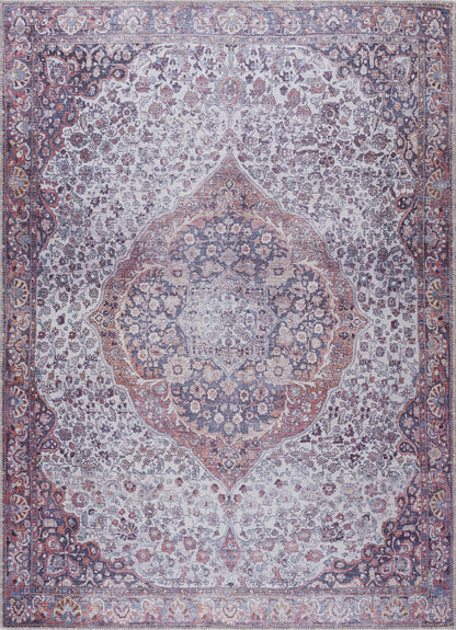 Red Cael Tumble Dry Washable Rug - Clearance