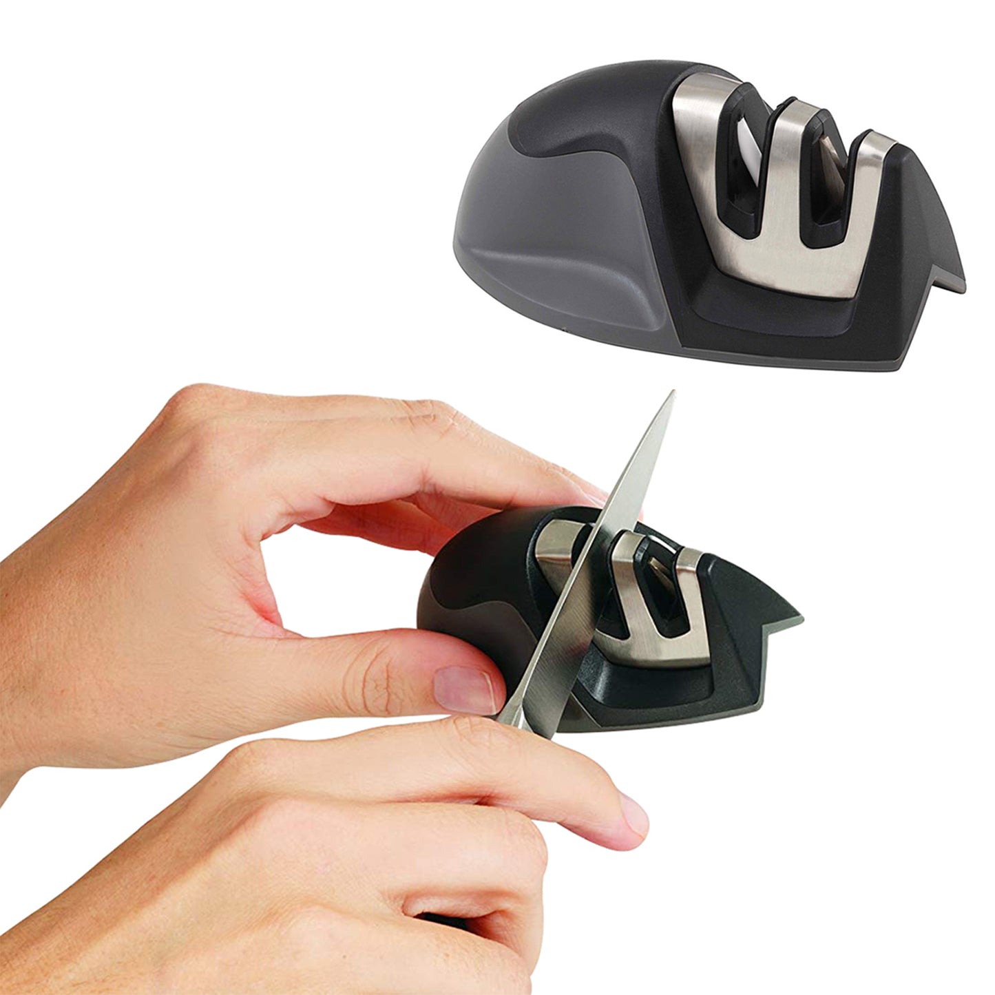 1947Kitchen 2-Pack: Portable Dual Edge Grip Ultra Sharp Knife Sharpener