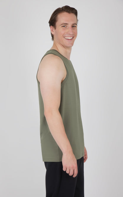 Men's Pique Race Track Muscle Tank