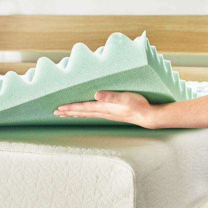 2 Inch 7-Zone Memory Foam Mattress Topper With Calming Aloe Infusion