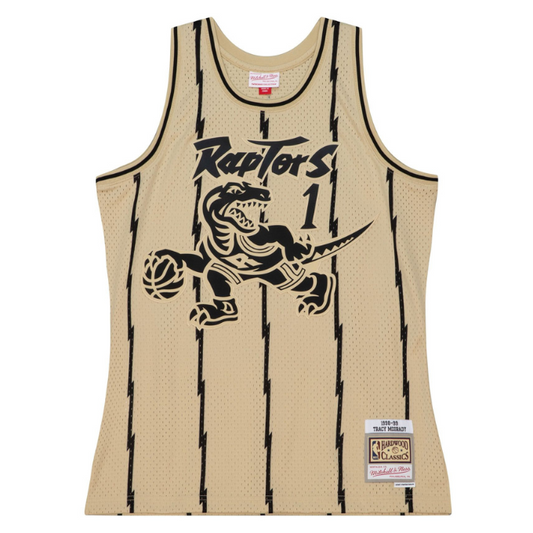 Mitchell & Ness Men's Khaki Black Swingman Jersey Raptors 1998 Tracy Mcgrady Jerseys