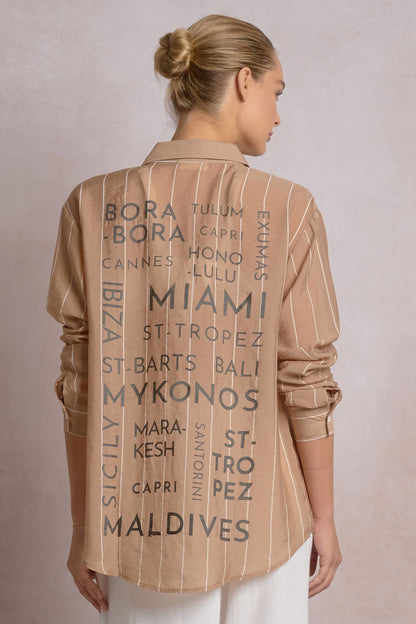 Island Button Down Tan