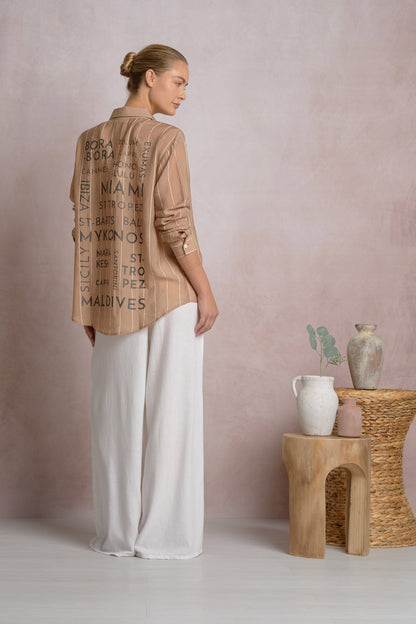 Island Button Down Tan